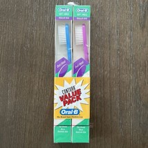 2 Pack Oral-B Toothbrush Soft / Angle Angled Handle Regular Oval Head Br... - $14.50