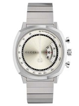 Gucci YA157302 Silver Dial Stainless Steel Strap Watch for Men - £628.51 GBP