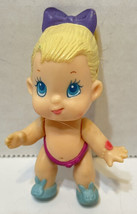 Rare VTG Kenner 94 Mini Plastic Baby Doll Jointed Blonde Hair Blue Eyes Bunny - £16.36 GBP