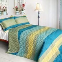 [Secrets Of Life] 3PC Vermicelli-Quilted Patchwork Quilt Set (Full/Queen... - £74.31 GBP