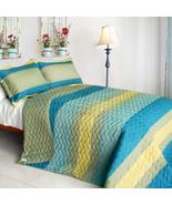 [Secrets Of Life] 3PC Vermicelli-Quilted Patchwork Quilt Set (Full/Queen... - £75.85 GBP