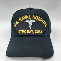 U.S. Naval Hospital Gtmo Bay, Cuba Patch Hat Baseball Cap Adjustable Strap Black - $16.82