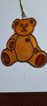 Stained glass looking Teddy Bear ornament window  suncatcher 4 inch acrylic - £5.58 GBP