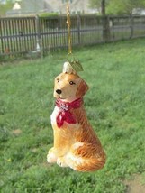 Quality Glass GOLDEN RETRIEVER III Blown Glass Dog Breed Christmas Ornament - £11.79 GBP