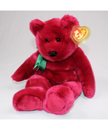 Ty Beanie Buddies Collection Teddy Cranberry Color Rare 14&quot; Teddy Bear W... - $252.94 MXN