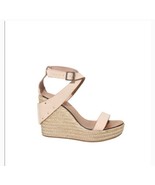 See by Chloe Espadrille Jute Platform Sandals Leather CROSS STRAP  38 US... - £45.28 GBP