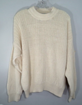 Vintage Weekends Men&#39;s XL Coogi Cosby Style Cable Knit Sweater Pullover Beige - £27.63 GBP