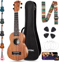 Aodsk Soprano Ukulele For Beginner 21 Inch Ukelele With Gig Bag Strap Nylon - $51.96