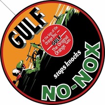 Gulf No-Nox 14" Round Metal Sign - $39.55