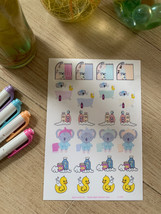 Koala Bath-Shower Time Planner Stickers, Character Stickers, Deco Stickers - $3.22