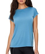 2(X)IST Women&#39;s Cut Out Back T-Shirt Shirt, Silver Lake Blue, Large - $23.77 CAD