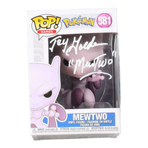 Jay Goede Signed &quot;Pokemon&quot; #581 Mewtwo Funko Pop! Vinyl Figure Inscribed &quot;Mewtwo - £111.81 GBP