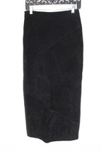 EQD Equestrian Designs S Black Suede-Front Straight Maxi Riding Skirt - $43.70