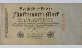 1922 Alemania 500 Marca Nota Entre República Treasury Notas 2nd Issue - £39.88 GBP