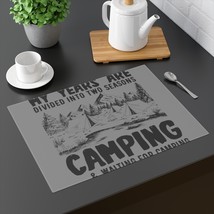 Camping Placemat, 1pc 18&#39; x 14&#39; Cotton Black White - £17.82 GBP