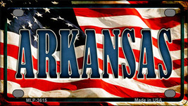 Arkansas US Flag Novelty Mini Metal License Plate Tag - £11.97 GBP