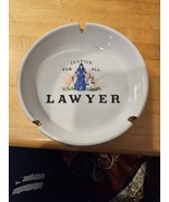 Justice For All Lawyer Lady Justice Ceramic gold trimmed ashtray - £9.59 GBP