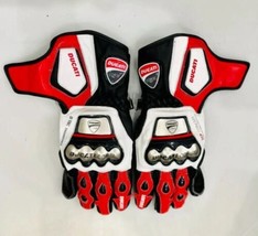 Ducati Motorbike Racing Leather Gloves For Men &amp; Women Available in All ... - £42.66 GBP+