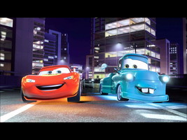 Cars Mcqueen Blue Mater Edible Frosting Image 1/4  Sheet Cake Topper - $14.50