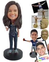 Personalized Bobblehead Nice looking dentist holding a denture prop with trainin - £72.74 GBP