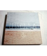 Let&#39;s Run Away 12&quot; Square Beach Art Print On Cotton Fiber Paper Lea Flores - $244.83 MXN