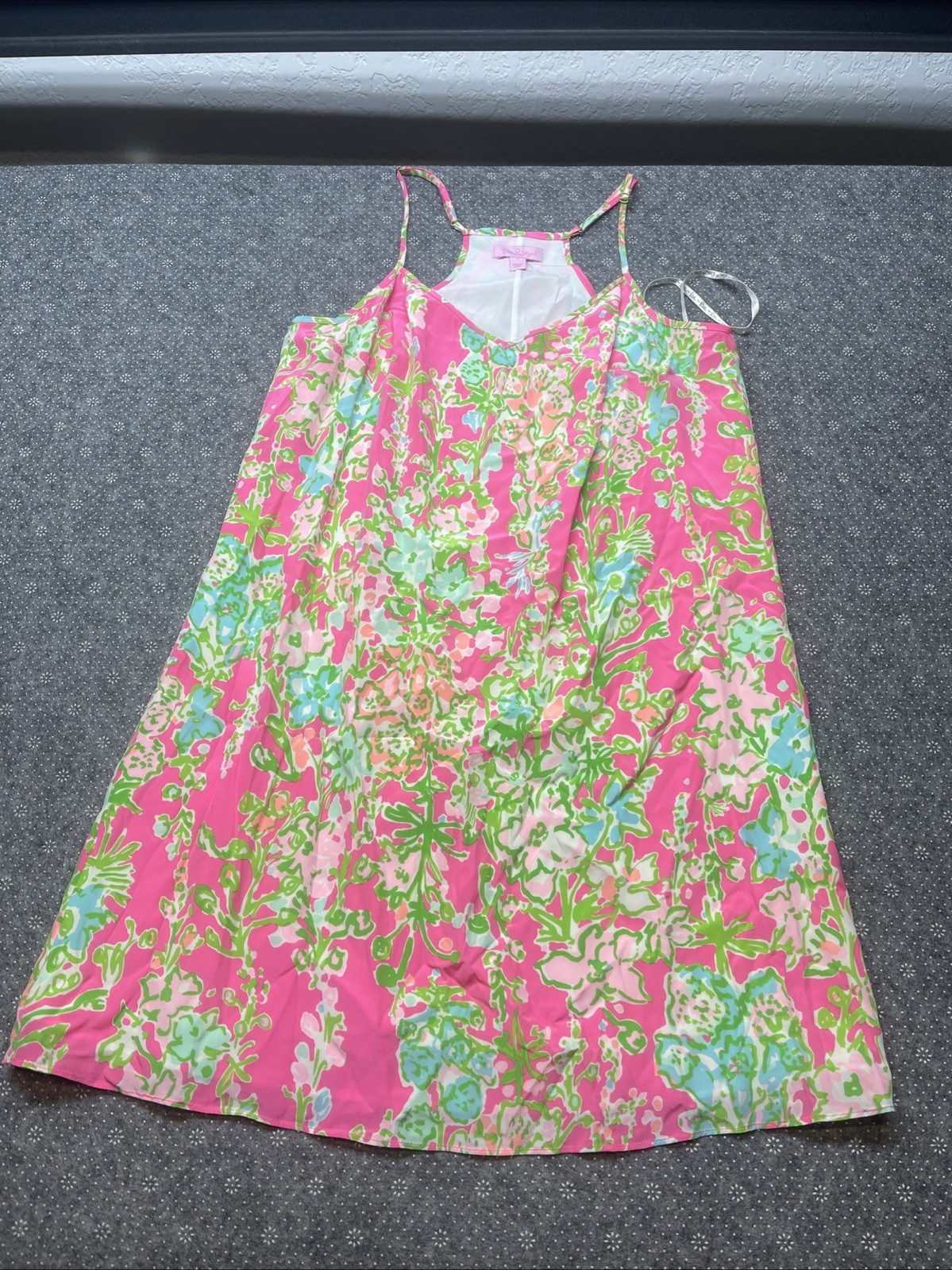 Lilly Pulitzer Dusk 100% Silk Slip Tropical Preppy Floral Dress Size S B... - $24.75