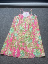Lilly Pulitzer Dusk 100% Silk Slip Tropical Preppy Floral Dress Size S B... - $24.75