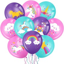 45 Pcs Unicorn Latex Balloons Pastel Rainbow Balloons For Arch Kit Column Garlan - £13.32 GBP