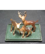 Miniature 3 Deer Family Display Dollhouse Nativity Diorama USED Buck Faw... - €5,23 EUR
