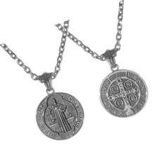 Saint Benedict Medal Necklace, St Benedict Stainless - £72.21 GBP