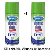 Lot 2 Sprayway All Purpose Cleaner Disinfectant Spray 15 oz Kills 99.9% Viruses - $19.99