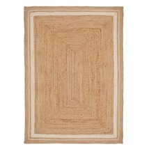 Natural Bordered Jute Rug  8x10, 9x6, 9x12,4x6 jute rug woven home décor - £65.81 GBP+