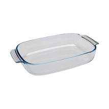 Pyrex Borosilicate Glass Rectangular Roaster with Easy Grip Handles, 35x23cm  - $35.00