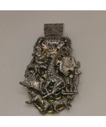 Vintage Noah&#39;s Ark Scarf/ Pendant, copper, goldtone, and silvertone 3&quot; - $665.26 MXN