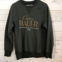 Eddie Bauer Sweatshirt Seattle 1920 Sz M Heavy Olive Grn Orig Outdoor Ou... - $17.32