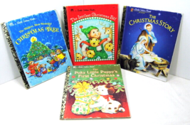 Little Golden Book Holidays Little Elf Poky Little Puppy Christmas Story &amp; Tree - £5.86 GBP