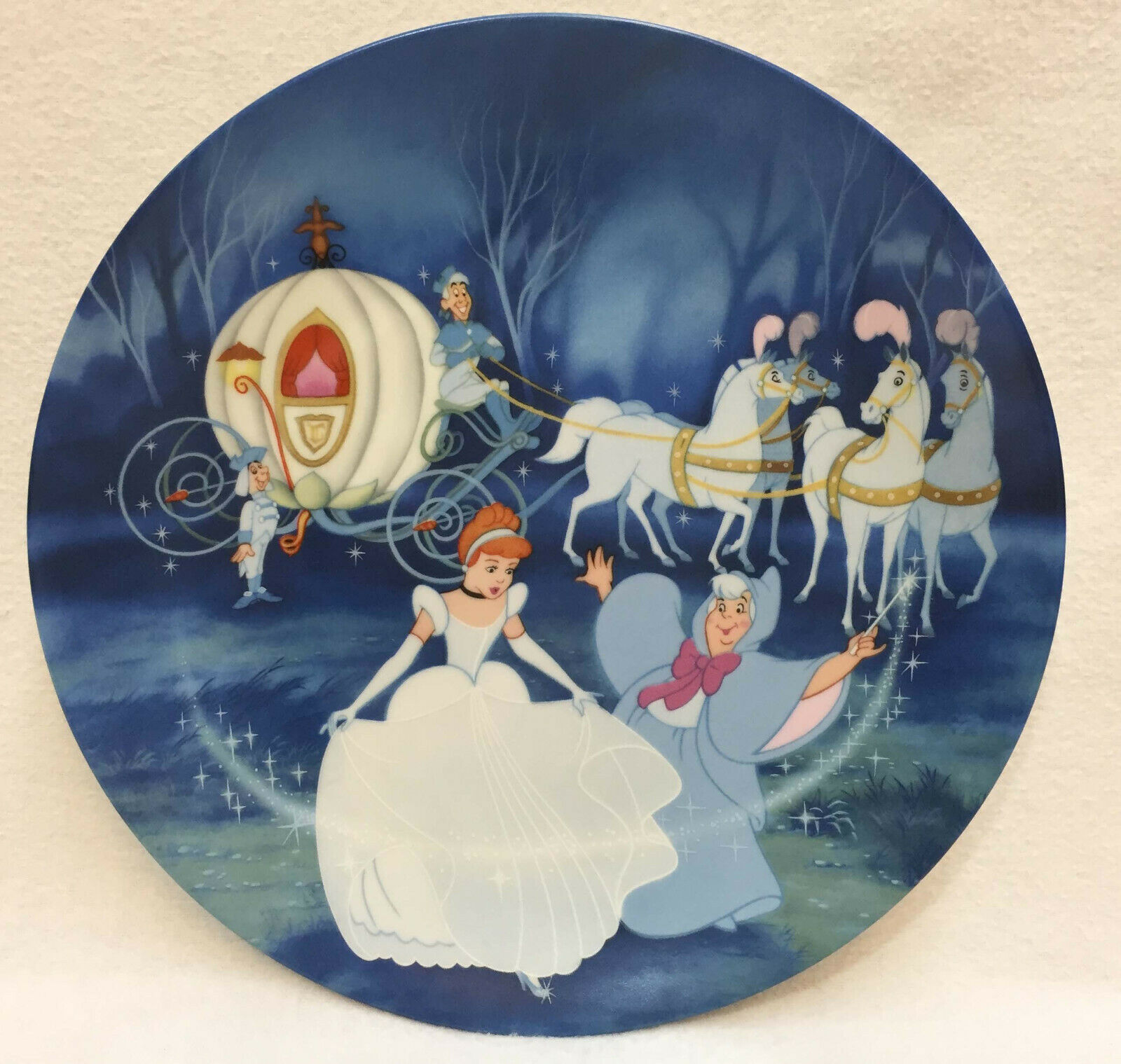 Cinderella Collectors Plate Bibbidi Bobbibi Boo Fairy Godmother Knowles 1988 - $14.10