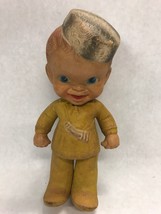 1940&#39;s Baby Davy Crockett Rempel Rubber Toy Doll Antique Childs Squeaky Baby - £65.56 GBP