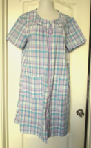 Croft and Barrow Lavender Plaid Zippered Cap Sleeve Nightgown Size  XXL - £16.57 GBP