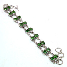 Green Amethyst Round Gemstone Handmade Fashion Bracelet Jewelry 7-8&quot; SA 1774 - £11.15 GBP