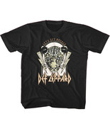 Def Leppard Let&#39;s Get Rocked Kids T Shirt Leopard Lightning Bolts Rock Band - £18.56 GBP