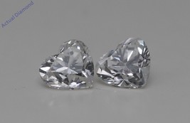 A Pair of Heart Cut Loose Diamonds (0.76 Ct,I Color,VS2-SI1 Clarity) - £1,082.32 GBP