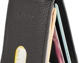 Skinny Wallet for Men, Slim Bifold Card Holder, Genuine Leather &amp; RFID B... - $14.84