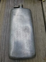 Large 11.5&quot; E&amp;JB Silver-Tone Whisky Travel Flask - $29.69