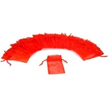 24 Jewelry Red Organza Drawstring Pouches Gift Bags 3x4&quot; - £7.25 GBP