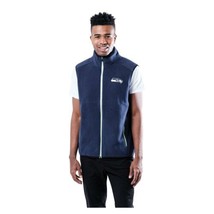 Ultra Game Men&#39;s Seattle Seahawks Polar Fleece Full Zip Vest College Navy Medium - $38.67