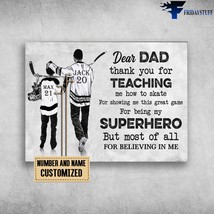 Hockey Dad And Son Dear Dad Thank You For Teaching Me How To Skate For S... - £12.58 GBP