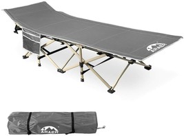 Camping Cot, 450LBS(Max Load), Portable Foldable Outdoor Bed with Carry Bag - £39.50 GBP