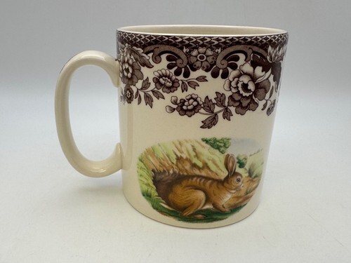 Pair of Spode WOODLAND Rabbit Mugs Made in England Item image 3