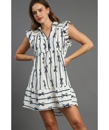 Umgee Full Size Ribbon Collared Mini A-Line Dress Plus Size - $59.14+